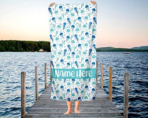 Personalized Corner Unique Design Jellyfish Beach Towels
