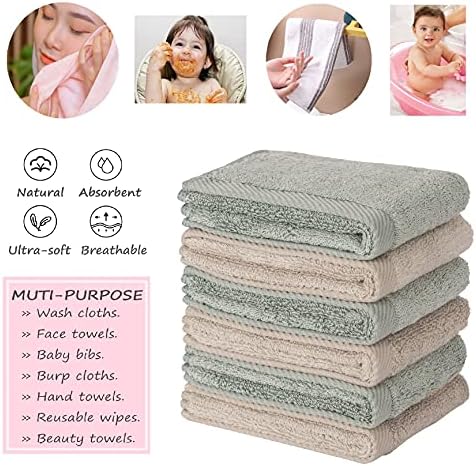 Mother-Earth 6-Pack Soft Bath Washcloths for Daily Use