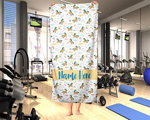 Extra Large Personalized Unicorn Towel for Kids