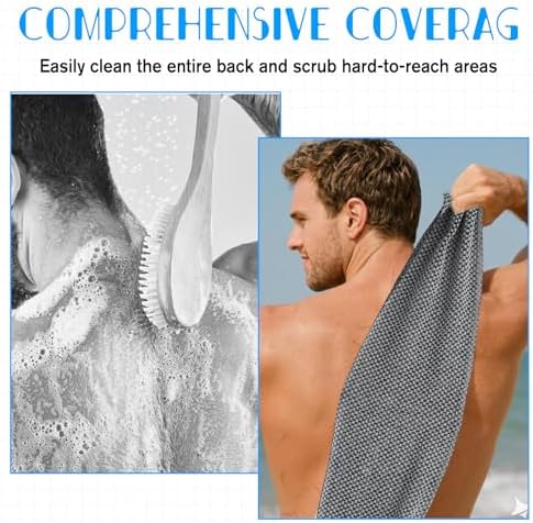 JJUNW Exfoliating Towel for Body Back Cleanse Smooth Skin in 1 Pack