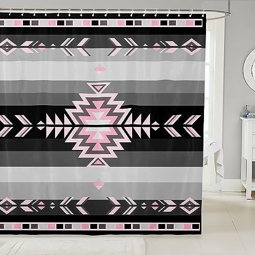Vibrant 72-in x 72-in Southwest Bath Curtain