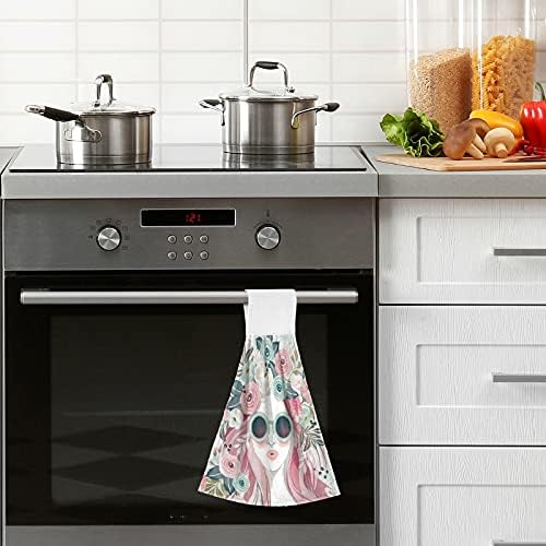 Sturdy Floral Hand Towels for Kitchen Bathroom Use