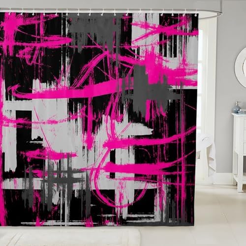 Feelyou bath curtainsAbstract art for kids waterproof shower curtain set