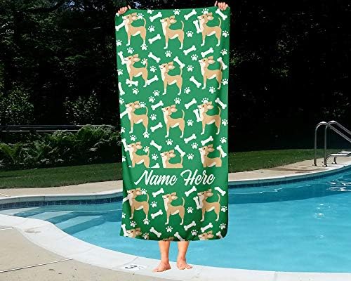 Personalized Pet Dog Chihuahua Towel - Custom Travel Bath Towels