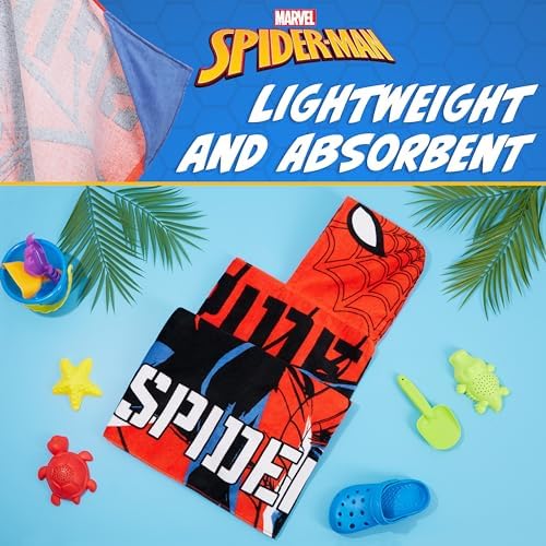 Marvel Hooded Towel for Kids Red Spiderman 6-14 Years