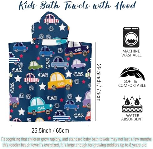 Ageless Cute Kids Bath Towels with Hood