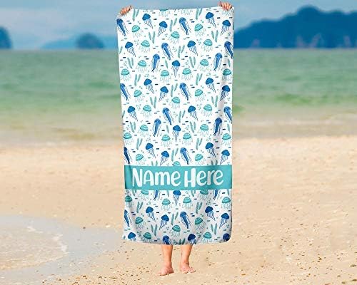 Personalized Corner Unique Design Jellyfish Beach Towels
