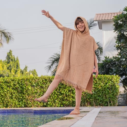 Premium 400 GSM 100 Cotton Hooded Bath towel for Kids Allen Mate