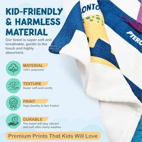Jappy Splashy Dinosaur Beach Towel for Kids