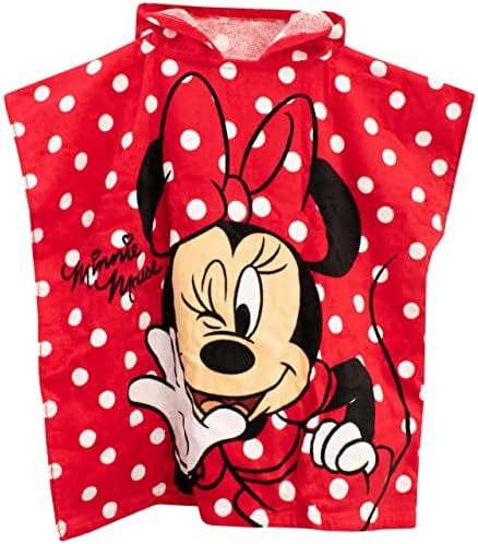 Disney Girls Minnie Mouse Bath Towel Kids Red