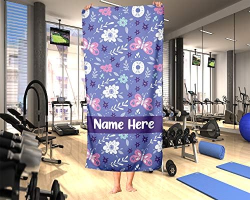 Extra Large Personalized Butterfly Towel for Kids and Adults
