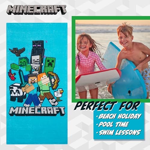 Minecraftcreeper quick dry beach towel