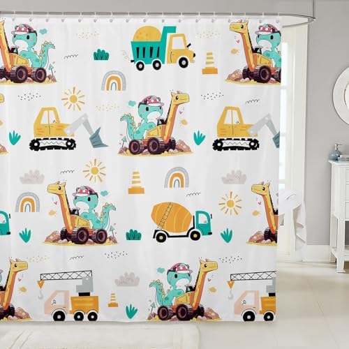 Cute Dinosaur Shower Curtain Set