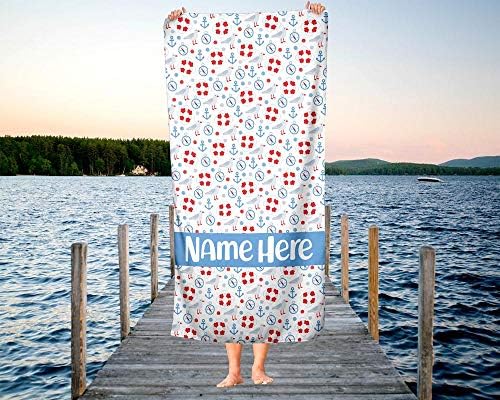 Extra Large Personalized Ocean Seagull Towel for Kids