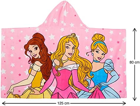 Disney Princess Hooded Towel - Premium Beach Cover Fast Dry Machine Washable