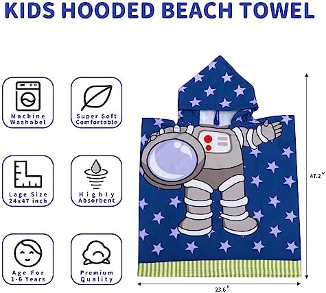 Cute Animal Hooded Beach Towel for Kids