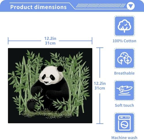 YETTASBINHigh-Quality Panda Washcloths for Defensive Use