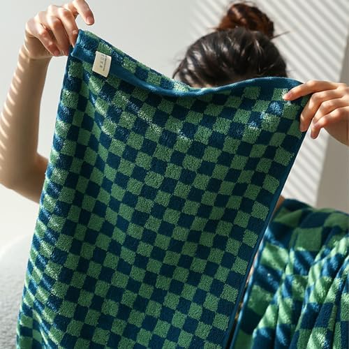 Stylifeo 5-Pack Soft Checkered Cotton Hand Towels 29x13 inches