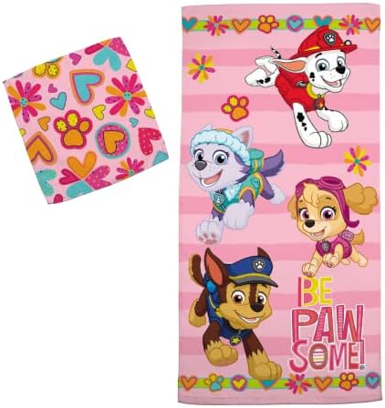 Franco Paw Patrol Girls Bath Towel Set 2 Piece