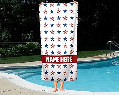Extra Large Personalized American USA July 4th Towel
