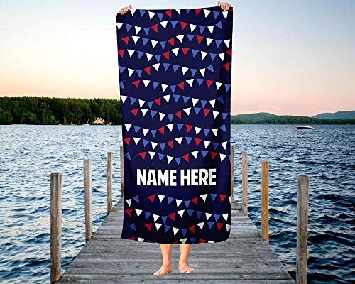 Extra Large Personalized USA Bath Towel for Kids Adults