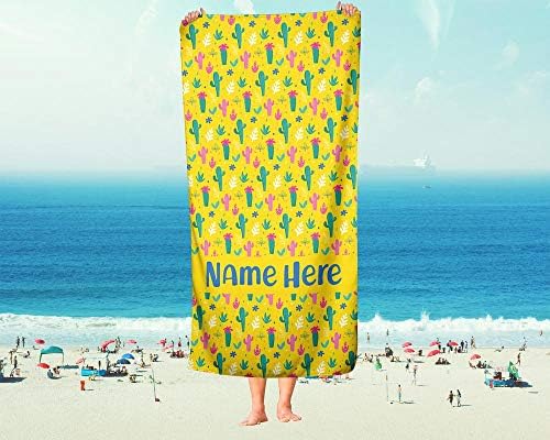 Oversized Yellow Llama Towel