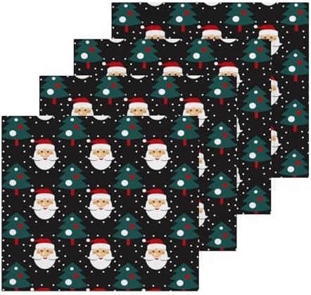 Christmas Santa Claus Soft Absorbent Washcloth Set - 2-Piece 12x12 inch
