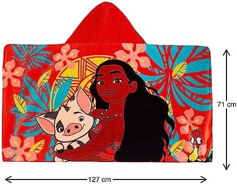 Moana Kids Bath Towel 100 Cotton Hooded Poncho