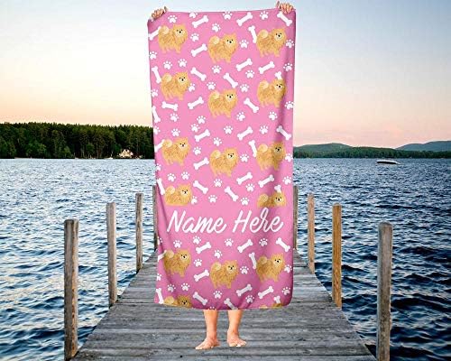 Personalized Oversized Pet Pomeranian Towels for Kids and Adults