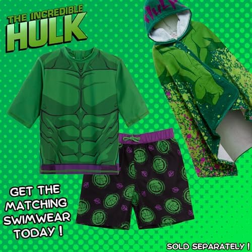 Marvel Hulk Hooded Towel Kids Poncho 100 Cotton Beach Towel
