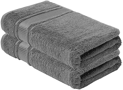 Melissa Linen Dark Gray 2-Piece Bath Towel Set