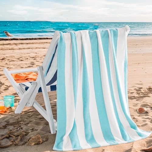 Touchat 4-Piece Cabana Stripe Beach Towels