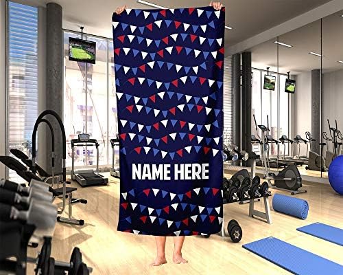 Extra Large Personalized USA Bath Towel for Kids Adults