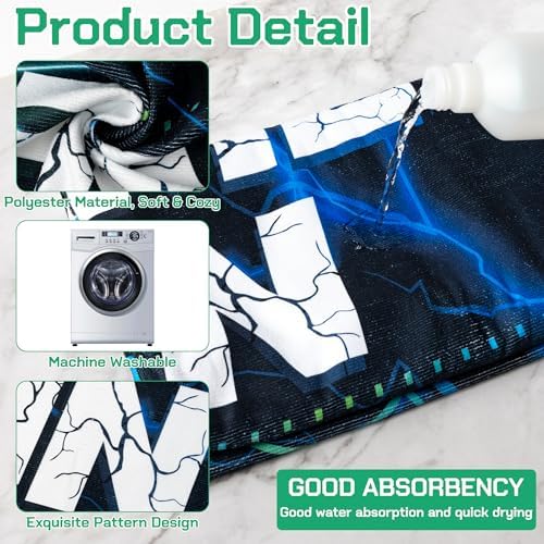 R HORSE Black Video Game Beach Towel for Kids Adults