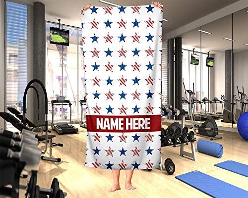 Extra Large Personalized American USA July 4th Towel