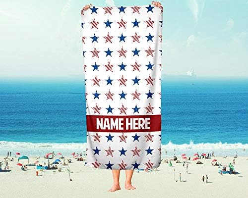 Extra Large Personalized American USA July 4th Towel