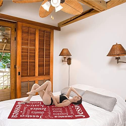 Dark Red 30x60 inch Personalized Beach Towel