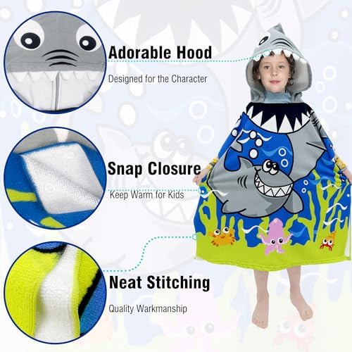 Groowell Hooded Kids Beach Towels
