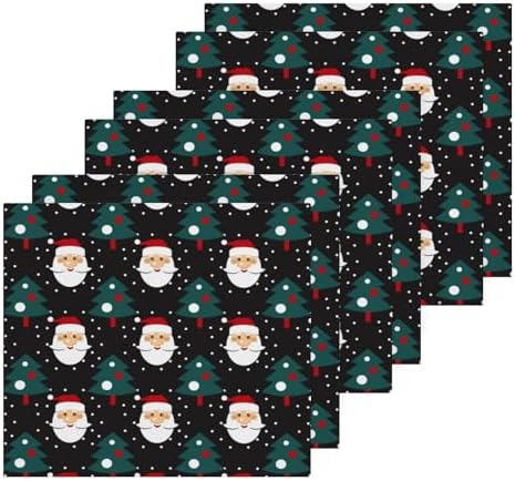 Christmas Santa Claus Soft Absorbent Washcloth Set - 2-Piece 12x12 inch