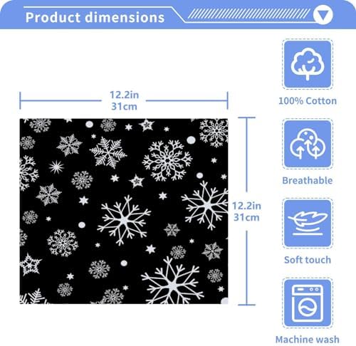 Yettasbin 2-Pack Soft Baby Face Towels 12x12 Reusable