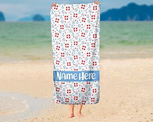 Extra Large Personalized Ocean Seagull Towel for Kids