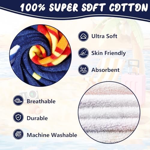 MOKANI Kids Cotton Hooded towel Perfect for swim beach pool