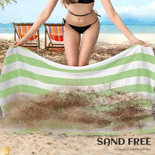 Touchat 4-Piece Cabana Stripe Beach Towels