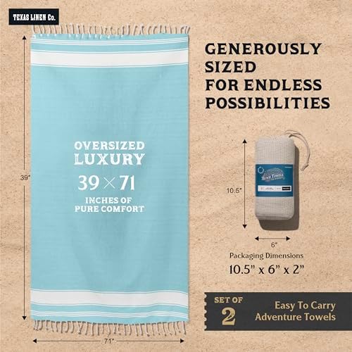 Quick-Dry Sand-Resistant Beach Towels 2-Pack