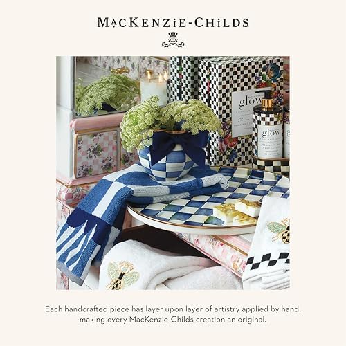 MACKENZIE-CHILDS Hand Towel - Elegantly Simple Blue White Royal Check