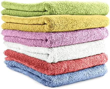 24x40 Pastel Cotton Towels for Small Hands and Beach Use