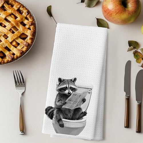 Funny Raccoon Hand Towels for Bathroom KitchenRaccoon Lovers Best Friend