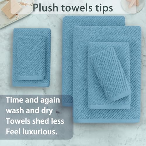 Luxury 6-Piece Cotton Towels Set - Soft Quick-Dry for Bathroom