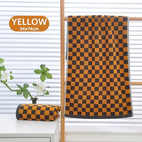 Stylifeo 5-Pack Soft Checkered Cotton Hand Towels 29x13 inches