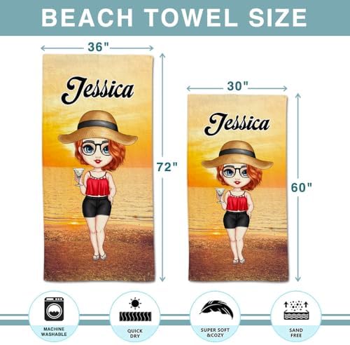 Personalized Beach Towels for Girls Perfect for Girls